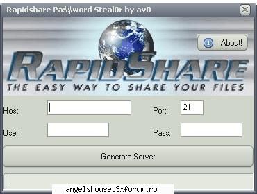 Rapidshare password stealler. - Crysty - Hacking Stuff